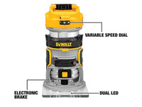 DEWALT 20V Max XR Lithium-Ion Cordless Brushless Compact RouterM