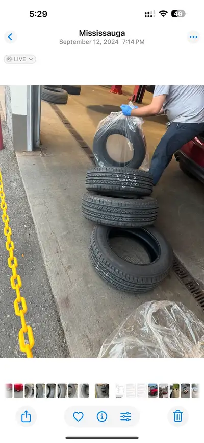 225/65R17 102H Used for around 2 weeks (smooth roads) Almost brand new