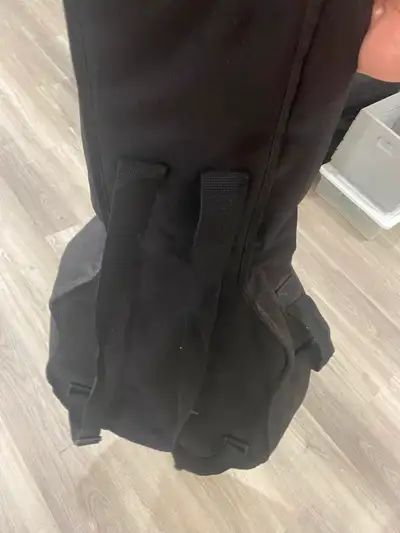 Black acoustic guitar bag with straps, View more