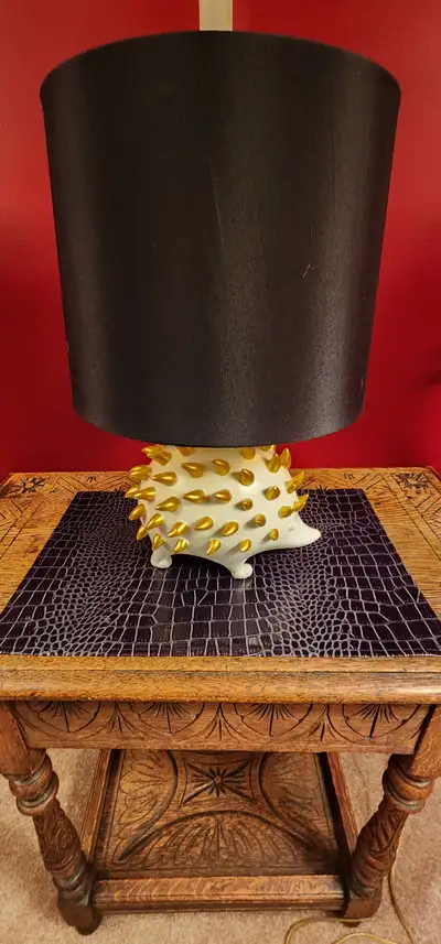 Beautiful New Hedge Hog Table Lamp 11in W x 18in Tall, View more