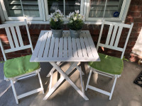Folding Patio Table and 3 Chairs