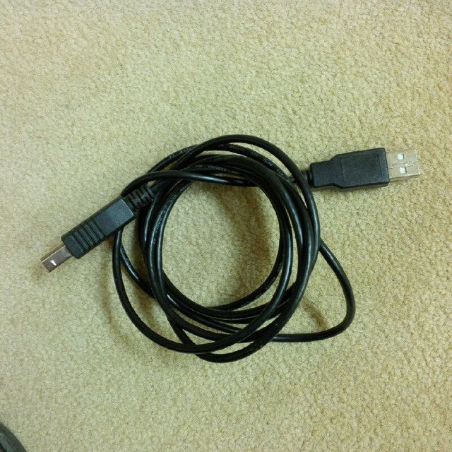 USB Printer Cable with double ferrite core 7 feet long in Cables & Connectors in Ottawa - Image 2