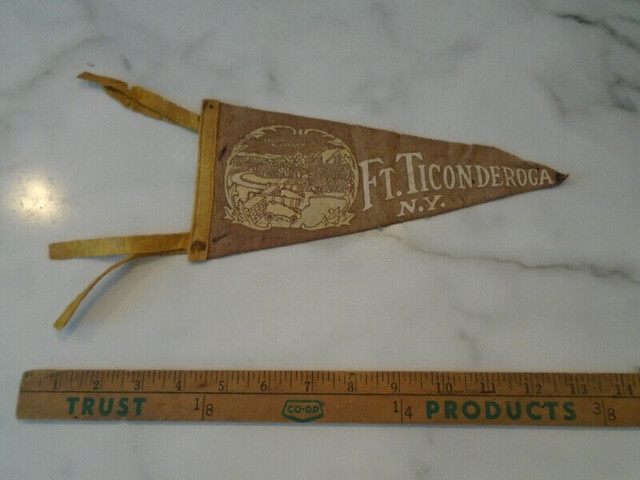 Fort Ticonderoga, New York, Vintage Felt Pennant in Arts & Collectibles in Pembroke