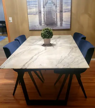 Marble dining set, View more