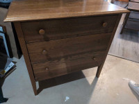 Three drawer dresser for sale