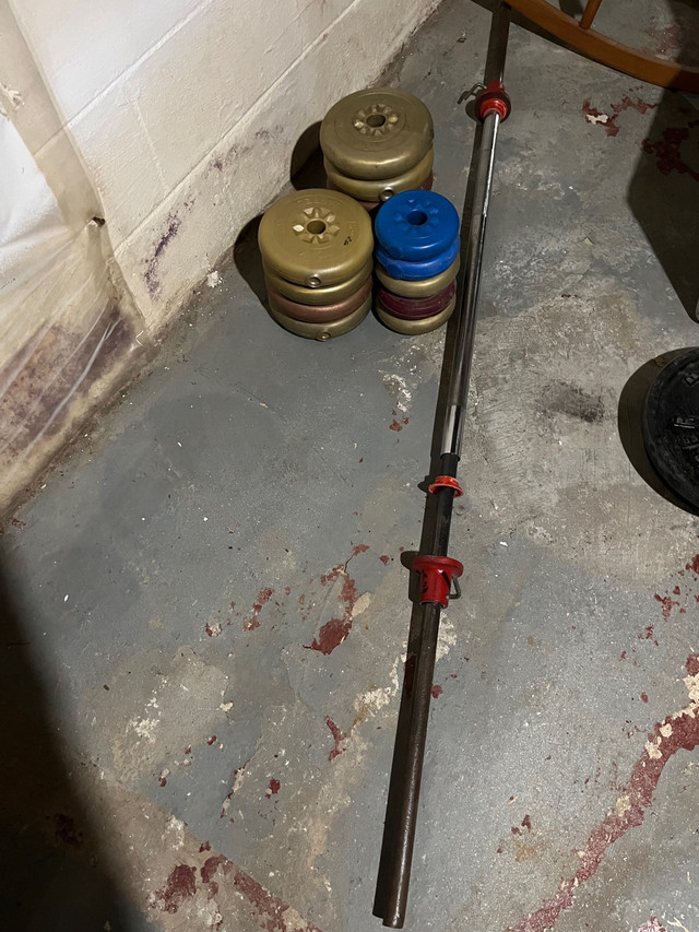 1” Diameter Barbell and Weights in Exercise Equipment in Norfolk County