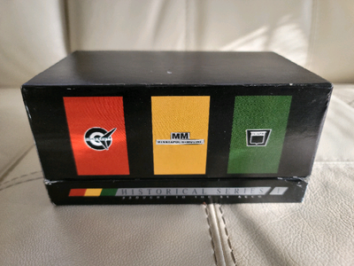 COCKSHUTT 1555 (RED) MINNEAPOLIS-MOLINE G550 (YELLOW) OLIVER 1555( GREEN) MODELS AND DISPLAY IN MINT...