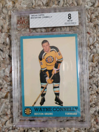 Graded 1962-63 Wayne Connelly hockey card 