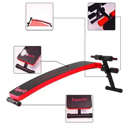 The Red Adjustable Weight Bench (Model No: SP37043RE) is an essential addition to your home gym, off...