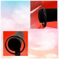 Black Rope Woven Metal Bracelet