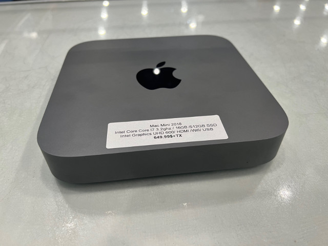 MAC MINI (2018)/CORE i7 3.2GHZ/16GB RAM/500GB SSD/INTEL UHD 600