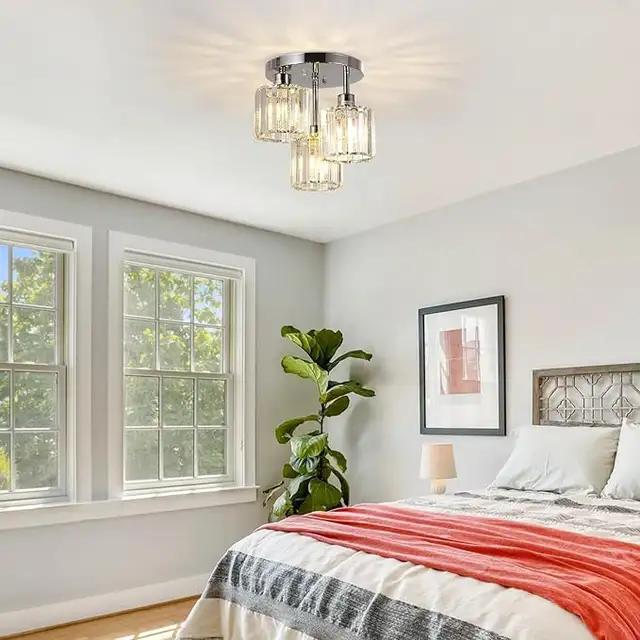 Semi Flush Mount Ceiling Light,3-Light Modern Close to Ceiling L in Indoor Lighting & Fans in Mississauga / Peel Region - Image 4