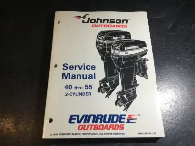 1995 Johnson & Evinrude "E0" 40 thru 55 HP 2-Cylinder Outboard Motors Service Manual 25, 40, 45, 48,...