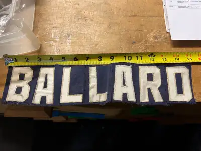 UNIQUE HOCKEY JERSEY? PATCH - NAME "BALLARD", View more