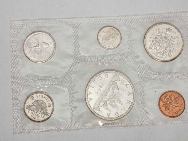 1965 Proof-like Canadian Coins Set Dollar 50 25 10 5  1 Cents dans Art et objets de collection  à Ville de Toronto