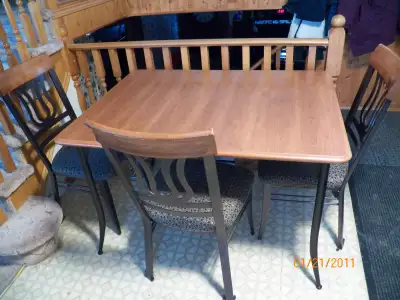 Dining table with 4 chairs, View more