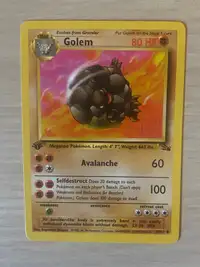 Pokemon 1st EDITION Golem card from Fossil set MINT