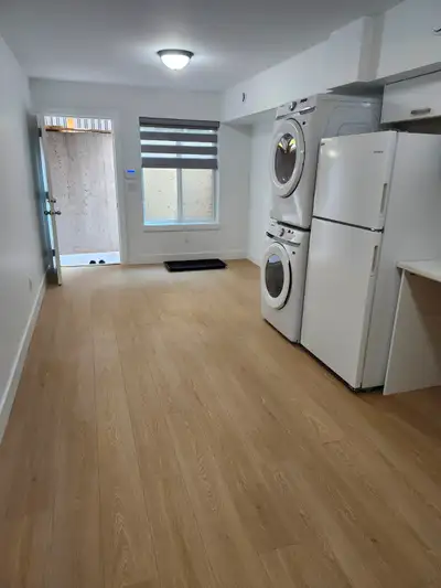 Brand new house basement one bedroom suite . it is seperate entry, very convinent , walking in dista...