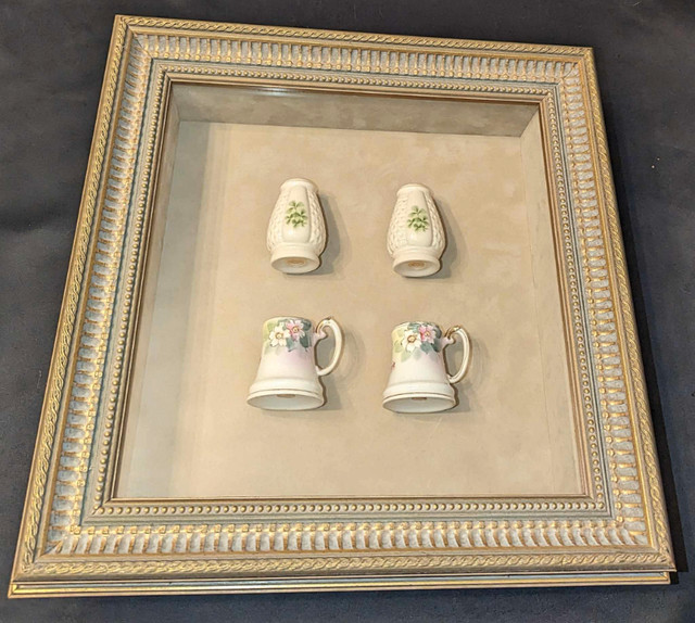 Superb Nippon & Irish Donegal Salt & Pepper Shaker Shadow Box! in Arts & Collectibles in London