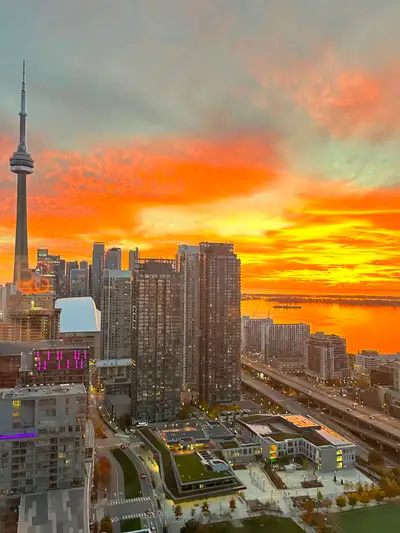 Private panoramic large guest bedroom available in a peaceful high-rise condo in downtown Toronto’s...