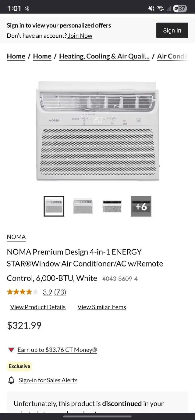 Noma 6000 BTU AC window AC in Other in London - Image 4