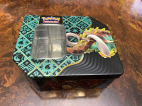 MINT POKEMAN METAL CARD BOX COMPLETE WITH INSERT