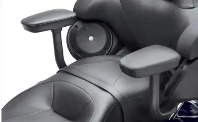 Adjustable passenger armrests for Harley touring models OEM, not aftermarket. Easy to install, swing...