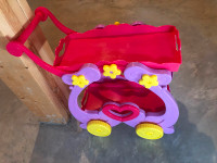 Flower tea cart for little girls