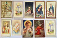 Antiquité Collection Art religieux Lot de 10 images pieuses #7 L