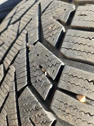 205/60R16 General Winter tires on 4 bolts black steel Rims. Great condition! About 70% on them. Dot...