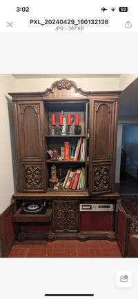 Antique buffet with record player 