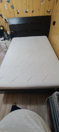 Bed with mattress