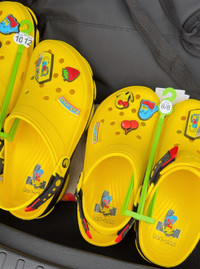 Limited Edition Pair of Crocs Classic All-Terrain Clog Pac-Man