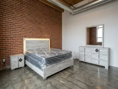 Modern Bedroom Set with LED Headboard, View more