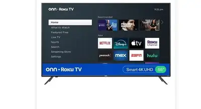 55-inch Onn. Roku TV – 4K UHD, HDR, Smart Streaming, Hot Deal!, View more