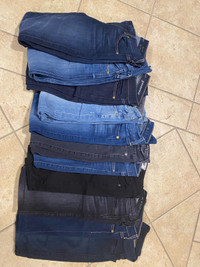 Jeans 11 pairs ( 7 for all mankind and Paige ) size 25