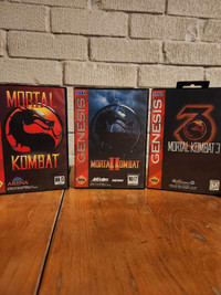 Mortal Kombat 1,2,3 sega genesis 