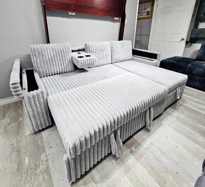 Big Discount | Sectional Coudroy Sofa Bed, View more