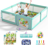Baby Playpen with Mat, Play Yard for Babies and Toddlers gate