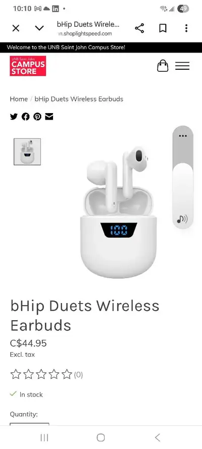 Earbuds, bHip Dues wireless, View more