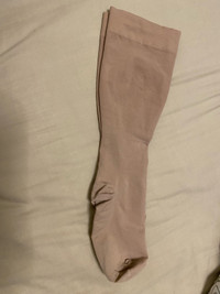 Knee high compression socks in beige -size Large