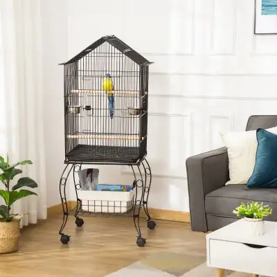 Bird Cage 57 Inch Flight Cage for Cockatiel, Conure with Rolling, View more