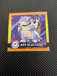 Blastoise #09 ( NM ) Pokémon Sticker Very Rare