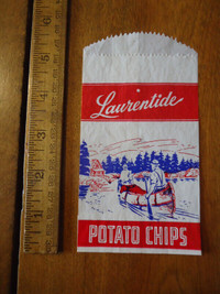 1950 Laurentide Sac Patates Chips Potato Bag Wrapper Montreal