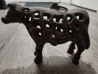 Cast Iron Bull Cow. Vintage Hanging Japanese Lantern