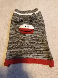 Sock Monkey Style Dog Sweater