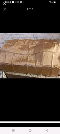 Large gold table cloth