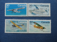 Timbres neufs du9 Canada sur les Avions de brousse à 3,90$