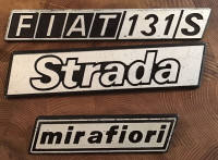Emblèmes Fiat Strada mirafori .