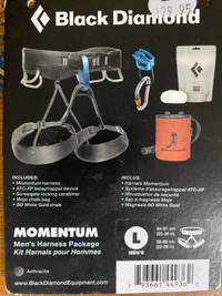 Climbing Harness package. Men’s Large 